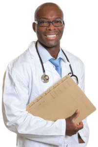 doctor holding file